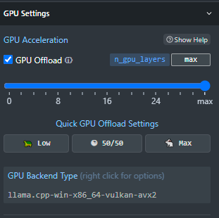 LM Studio GPU Settings